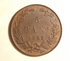 5 BANI 1867 / WAT - CO / -UNC foto