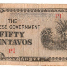 SV * Filipine / Phillipines 50 CENTAVOS 1942 - 1944 (oc. militara japoneza WWII)