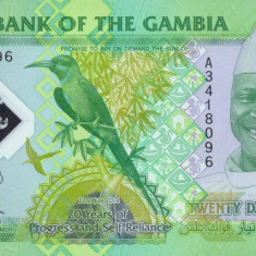 GAMBIA █ bancnota █ 20 Dalasi █ 2014 P30 █ COMEMORATIV POLYMER █ UNC necirculata