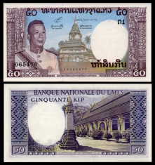 Laos 1963 - 50 kip UNC foto