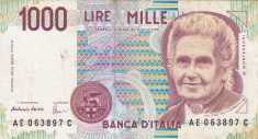 ITALIA 1.000 lire 1990 VF!!! foto