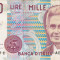 ITALIA 1.000 lire 1990 VF!!!