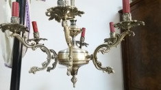 unicat candelabru vechi argintat cu 6 brate foto
