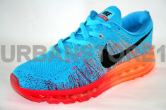 Adidasi Nike Air Max Flyknit Turcoaz &amp;amp; Orange + LIVRARE GRATUITA! foto