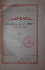 CALENDARUL GLASUL BUCOVINEI PE ANUL 1935 - *** foto