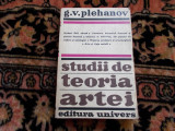 Studii de teoria artei - G. V: Plehanov