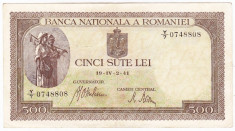 Bancnota 500 lei 2 IV 1941 filigran orizontal (mai RAR) VF (3) foto