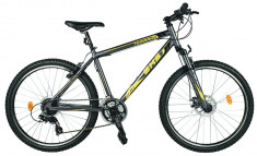 Bicicleta Mountain Bike DHS Terrana 2625 - model 2015 26&amp;#039;&amp;#039;-Gri-Albastru-495 mm foto