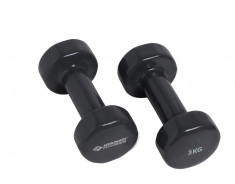 Set 2 Gantere, Schildkrot Fitness, Vinyl, Negru, 2 x 3.0 kg foto