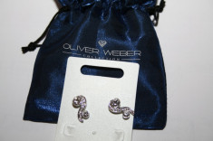 Cercei OLIVER WEBER - precious rhodium cu cristale Swarovski foto