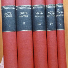 Alexandru Marghiloman , Note politice , 1897 - 1924 , 1927 , 5 volume legate
