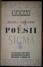 ELENA FARAGO, - POESII, 1937 foto