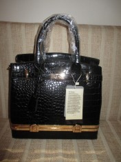 Geanta dama neagra eleganta de lac model Hermes+CADOU foto
