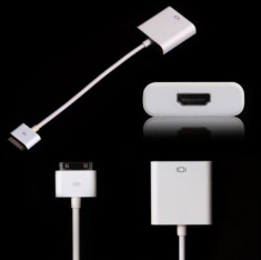 Adaptor MHL 30 pini la HDMI pentru iPhone 4 4S iPod iPad 2 3 HDTV TV 1080p foto