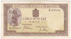 Bancnota 500 lei 2.IV.1941 filigran vertical (12) foto