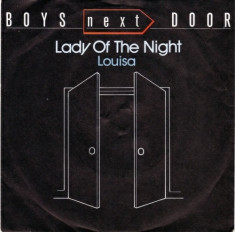 Boys Next Door - Lady Of The Night (1987, Pool) Disc vinil single 7&amp;quot; italo-disco foto