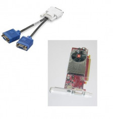 Placa Video Ati Radeon HD 3450, 256mb, PCI-express, DMS-59, S-Video, low profile design + adaptor DMS-59 la 2 x VGA foto