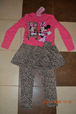 compleu Bluzita rosie Minnie si colant imprimeu animal print,material bumbac foto