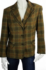 Blazer caramel cu olive Gerry Weber, model cambrat, marime 52 foto