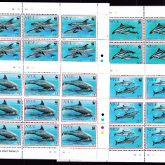 Niue 1993 fauna marina delfini MI 822-25 kleib. MNH w22 Michel = 144