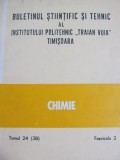 Buletinul stiintific si tehnic al Institutului Traian Vuia Timisoara - Chimie