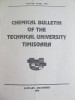 Chemical Bulletin of the Tehnical University Timisoara , vol. 36 (50) , 1991