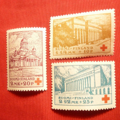 Serie Cruce Rosie - 1932 Finlanda , 3 val. sarniera