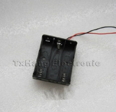 Plastic Battery Storage Case Box Holder For 3 X AA 3xAA 4.5V with wire (FS00841) foto
