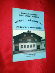 RUNCU - DAMBOVITA pagini la o monografie, Gabriel Popescu, Targoviste 1999 foto