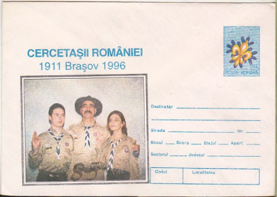 bnk fil Romania Intreg postal Cercetasii Romaniei 1996 foto
