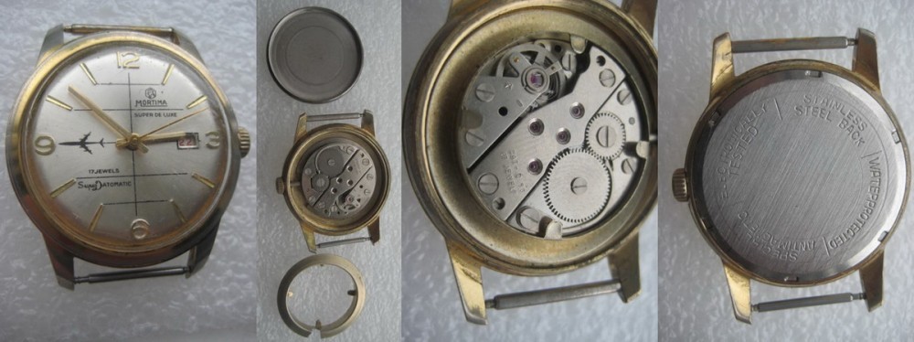Montre Vintage Mortima Super De Luxe - Mécanique Manuelle 17 Rubis - Années 70 - Boîtier Or Carré