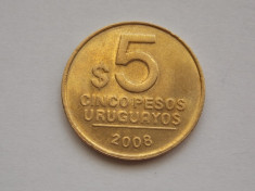 5 PESOS URUGUAY 2008-XF foto