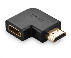 Mufa Adaptor HDMI mama - tata cot lateral la 90 de grade foto