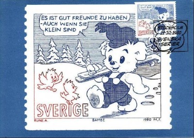 3576 - Suedia 1980 - carte maxima foto