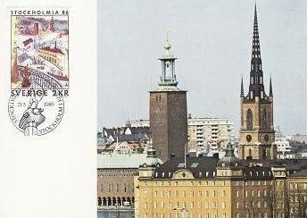 3627 - Suedia 1985 - carte maxima