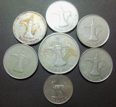LL moneda /Emiratele Arabe Unite / lot monede 7 bucati foto