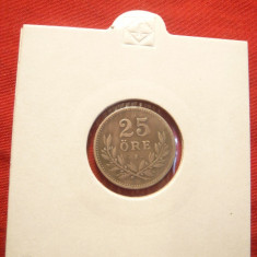 Moneda 25 Ore 1919 Suedia ,argint ,cal.f.buna
