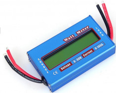 Volt Amper WATTmetru LCD max.60V DC afisaj Controller Regulator Solar foto