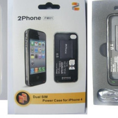 Baterie Externa iPhone 4 FM-01 Dual SIM ALB