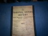 TARIFUL VAMAL DE IMPORT 1937