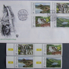 VENDA 1981 - LACURI SI CASCADE, 4 VALORI NEOBLIT SI 1 FDC OBLITERAT - AS 071