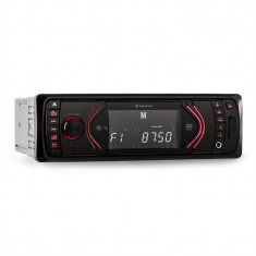 Auna MD-130 Bluetooth Radio auto USB SD AUX RDS cu 7 moduri de culoare foto