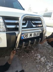 Bullbar inox compatibil MITSUBISHI PAJERO 2006-&amp;gt; foto