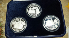 AM - Set BNR 3 monede argint 2008 Manastirile Cozia, Sambata de Sus si Voronet foto