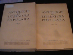 ANTOLOGIE DE LITERATURA POPULARA- 2 VOL-1=646 PG- 2=-511 PG A 4- foto