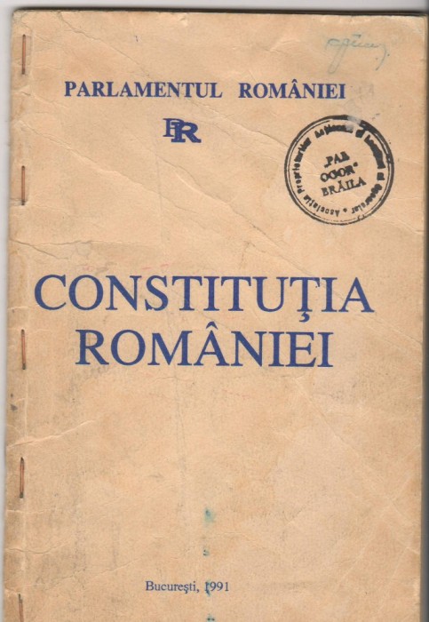 (C6583) CONSTITUTIA ROMANIEI 1991