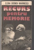 (C6577) ELENA GRONOV-MARINESCU - RECURS PENTRU MEMORIE