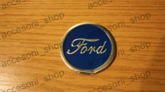 Emblema capac roata FORD ALBASTRU 90 mm foto