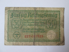 50 REICHSPFENNIG GERMANIA NAZISTA WWII-TERITORIILE OCUPATE 1940-1945 foto