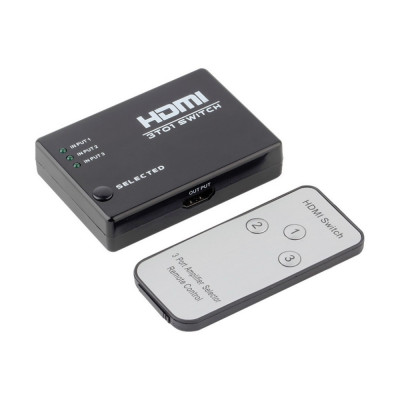 Spliter / Switch / Splitter HDMI / 3 Port IN 1080P Video cu telecomanda foto